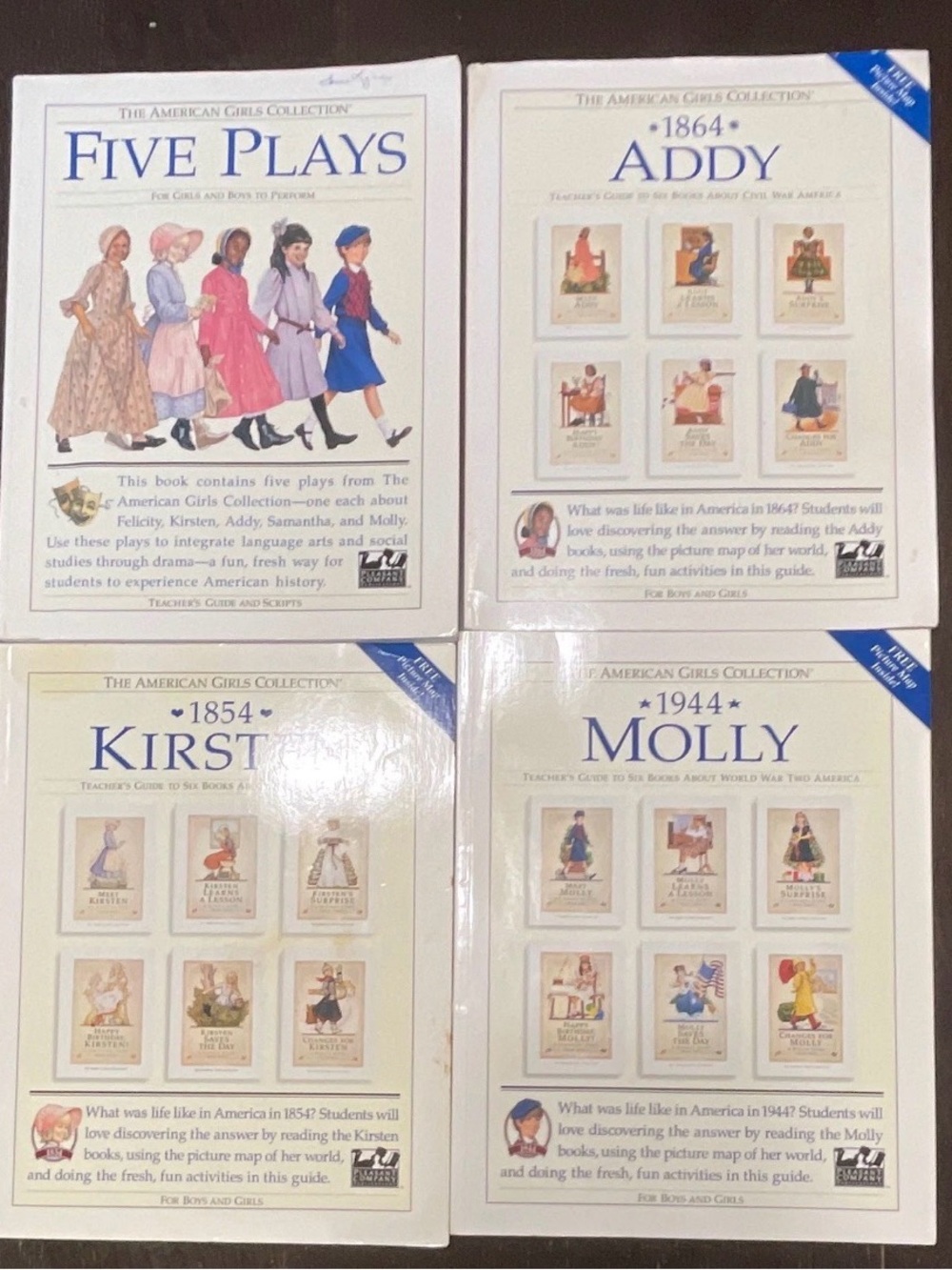 The American Girl Collection Kirsten, Addy, Molly Teacher Guide and Five Plays